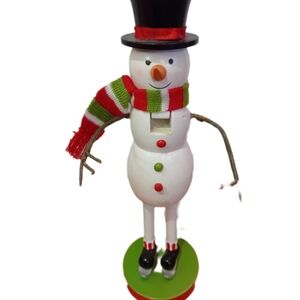 Festive Snowman Holiday Decor with Red and Green Accents